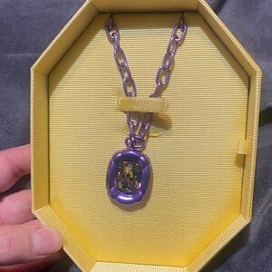 Swarovski Purple and Gold Pendant Necklace
